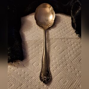 Antique Serving Spoon, Silver Plate.
